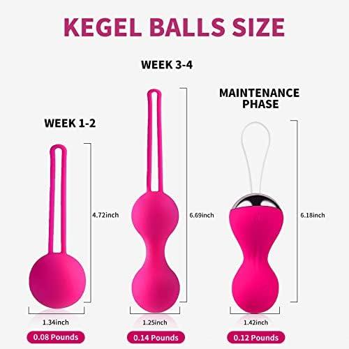 EINNEK Кегел Топка за Жените, Лекарот Препорачува Постпартална Кегел Вежби Производи Зајакнување на карличните Затегнување, 3 Поставени