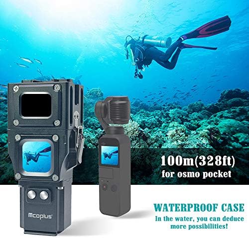Owill Mcoplus Подводни Водоотпорен случај за DJI Osmo Џеб Камера Нуркање 100/328ft, Подароци (Црна)