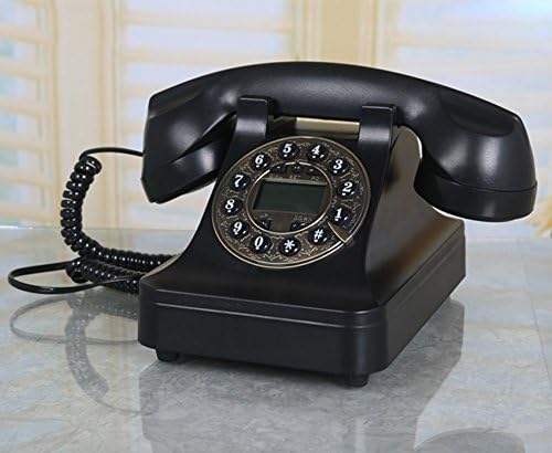 WEEDAY TIANTA - Ретро Антички Ротари Dial Копче за Бирање Телефонски Континентална Дневна Соба Ретро Телефон во Спалната соба за Фиксно Бирање(Caller ID,IP Функција) Разубават (Б