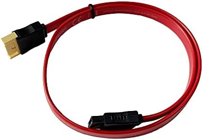Конектори Внатрешен SATA 3III Кабел 7 Pin Машки да се Женски SATA Кабел за Продолжување на Податоци Кабли - (Боја: Црвена 50CM)
