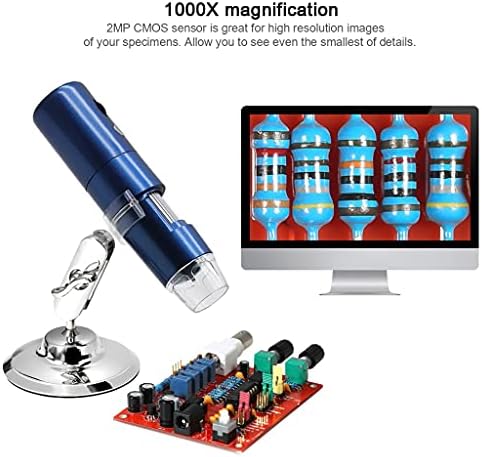 YMXPL Wi-Fi Микроскоп Дигитални Microscopio Зум Рачни LED Зголемувачот 1000X USB Полнење Микроскоп за iphone/Андроид Телефон Таблета