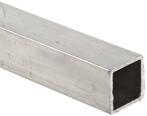 6063 алуминиум-T52 Квадратни Цевки, ASTM B221, 1-1/4 x 1-1/4, 1/8 Ѕид, 84 Должина