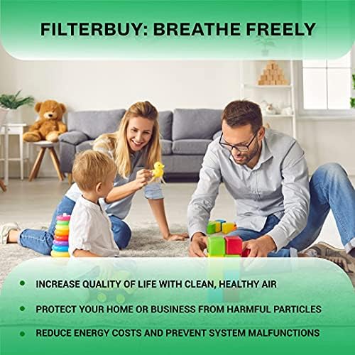 Filterbuy 21x21x5 Филтер за Воздух MERV 13, Pleated Замена HVAC AC Печка Филтри за Rheem, Руд, и Protech (4-Pack, Платина)