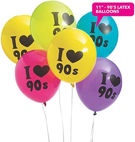90 Партија Материјали - Партија Пакет на Флопи Диск Салфетки, CD Хартија Плочи, 90 Tablecover, и 90-тите Балони (Служи 16)