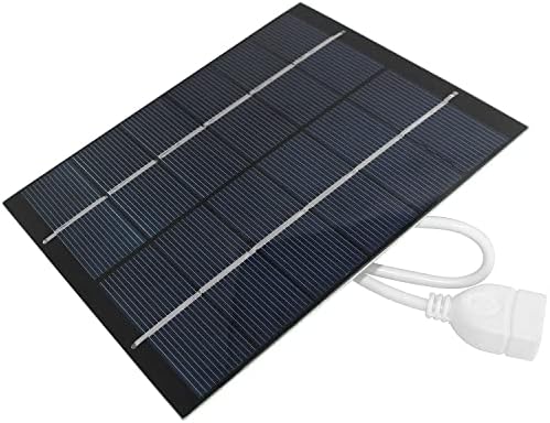 BLLNDX Solarpanel 6V 2W 330mA Мини Соларен Панел Модул со USB 2.0 Интерфејс за на Мобилен Телефон Полнење на Батеријата Дома Надворешна