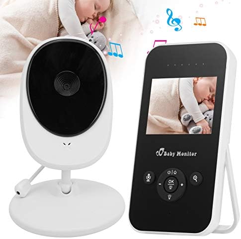 Видео Бебе Монитор со Далечинско Камера, Безжични Видео Монитор Ноќ Гледање, Температура Мониторинг, Lullaby 2.4 LCD Екран Безбедносна