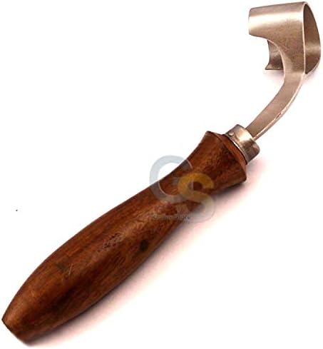 G. S Hoof Нож, Овална Форма, од Нерѓосувачки Челик со Дрво се Справи со 8