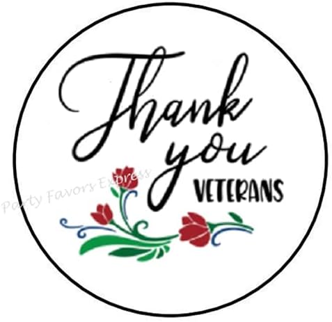 1.5 Инчен Ви Благодариме Ветерани Налепници - Ви Благодарам Налепници - Ветеран Налепници Ви Благодариме Плик Печати Labels - D AA61RK