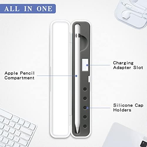 Classycoo за Носење Компатибилен со Apple Молив 1/2 Генерација & Додатоци, Shockproof Заштитна Молив Случај Носителот Тешко Складирање