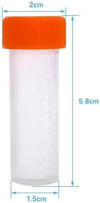 10pcs 5ml Пластични Замрзнати Тест Цевки Шишенцето Завртка Печат Пакет Сад со Силиконски Заптивка
