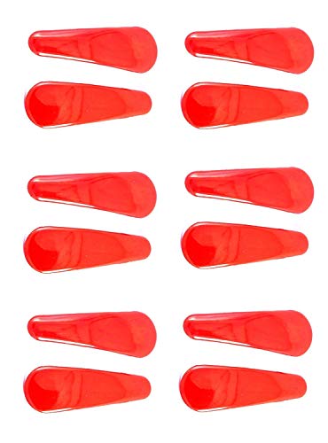 Ма Gayatri Трговци Жените Коса Додатоци Tic Tac Коса Клипови Пар Сет од 12 (Црвена), Multicolor, Стандард