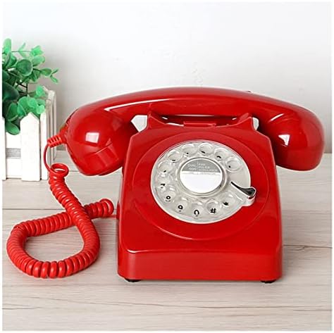 TBETBSTBR Corded Телефон, Ротари Dial Телефони, Ротари Дизајн Фиксната Телефонска за Home Office Бизнис Хотел, Multicolor (Боја :