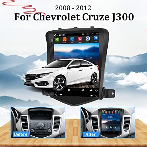 Camecho Андроид Автомобил Стерео Радио Аудио за Cruze J300 2008-2012, 9.7 Инчен Вертикален Екран на Допир за Автомобил Играч со Bluetooth,FM,WiFi,