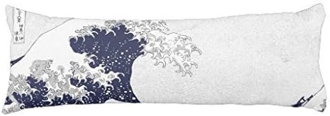 Cukudy Тело Lumbar Перница Покрие Големиот Бран Исклучување Kanagawa од Katsushika Hokusai со Полно Тело, Pillowcas 13x39