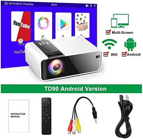 SHANG-ЈУНИ Проектор TD90 Мајчин 720P Проектор Android WiFi Паметен Телефон Проектор 3D Видео Филм Партија Мини Proyector Пренослив