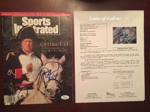 Џорџ Steinbrenner Потпишан Спорт Ѕ Немаат Етикета Вести Стојат Прашање JSA ГРБ - Autographed MLB Списанија