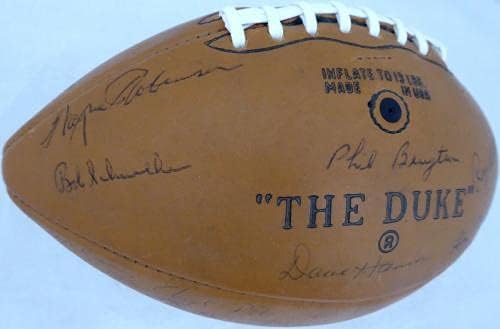 1968 Green Bay Packers Тим Autographed Фудбал Со 48 Вкупно Потписи Вклучувајќи Барт Стар PSA/ДНК AI02203 - Autographed Топки