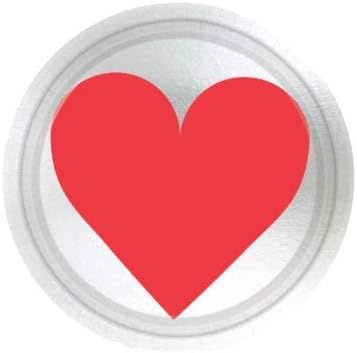 Денот на вљубените Лице Материјали Пакет | Срце Тематските Пакет Вклучува Десерт Плочи и Пијалаци Салфетки за 16 Луѓе