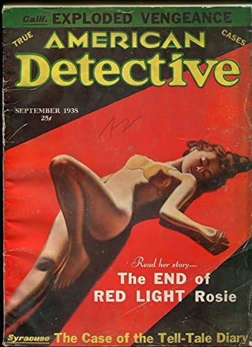 Американските Детективски Списание септември 1938 - Голи покрие зачинета - Црвено Светло Rosie G
