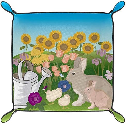 LORVIES Велигден Зајаци Пролетта Цвеќиња Складирање Кутија Коцка Кошница Кантите Контејнери за Office Home