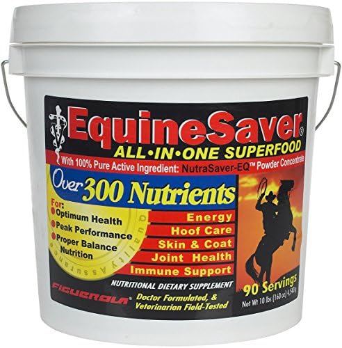 EquineSaver Додаток во Исхраната за Коњи од Figuerola. Содржи NutraSaver-EQ: 300 Клучните Хранливи материи за да се обезбеди Вашето