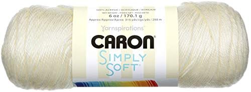 Caron Едноставно Мека Предиво Цврст Отпад (3-Pack) Исклучување Бела H97003-9702