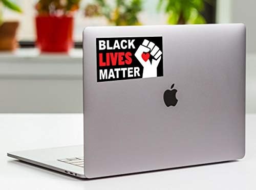 Црна Животи Прашање Браник Налепница 6 x 4 Винил Decal - јас не можам Да Дишам, Против Расизмот BLM Движење Протест за Лаптоп автомобил
