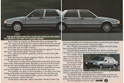 Списанието се Печати ад: 1986 Saab 9000,да се Постигне Идеална Рамнотежа. 75% Спортски Автомобил и 75% Луксузен Седан, вклучуваПатот