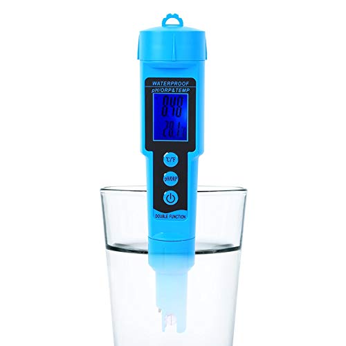 Квалитетот на водата Аналитичар, Погодно LCD Дисплеј PH Тестер PH ORP Temp Тестер Висока Резолуција за Базени